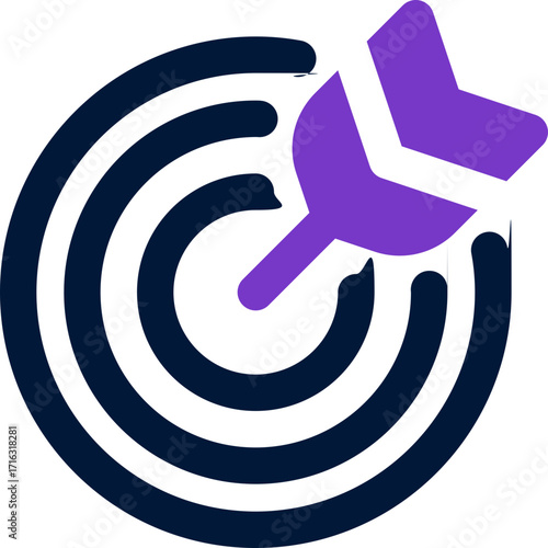 target duotone icon. Sleek and modern vector icon for websites, mobile apps, marketing materials, and corporate design. Fully scalable and ready to use.