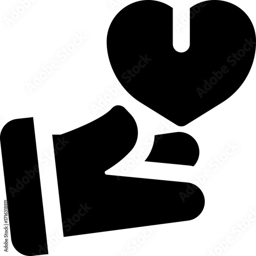 loyalty glyph icon. Strong and solid vector icon for websites, mobile interfaces, presentations, and visual branding. High quality and easy to edit.