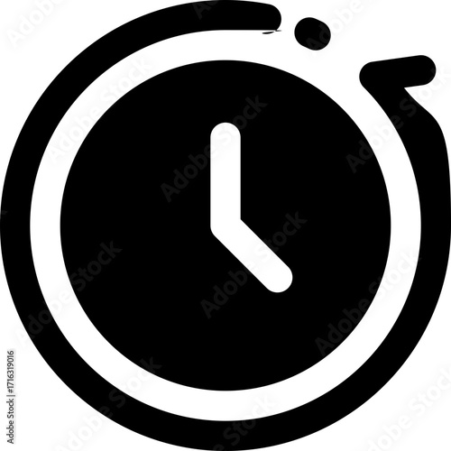 rewind glyph icon. Strong and solid vector icon for websites, mobile interfaces, presentations, and visual branding. High quality and easy to edit.