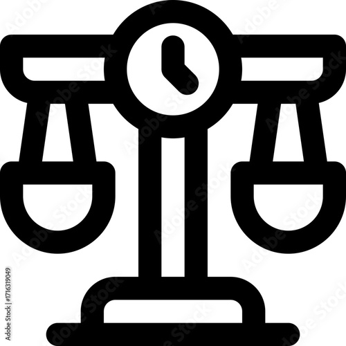 balance line icon. Clean and minimalist vector icon for websites, mobile apps, presentations, and logos. Fully scalable and customizable for any project.