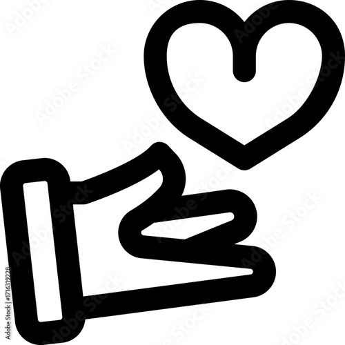 loyalty line icon. Clean and minimalist vector icon for websites, mobile apps, presentations, and logos. Fully scalable and customizable for any project.