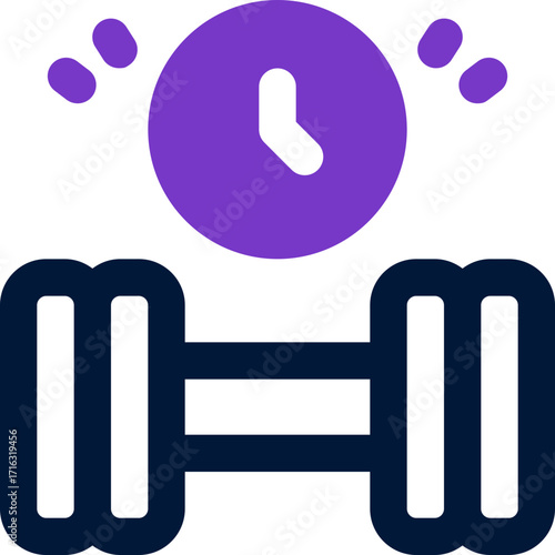 workout time duotone icon. Sleek and modern vector icon for websites, mobile apps, marketing materials, and corporate design. Fully scalable and ready to use.