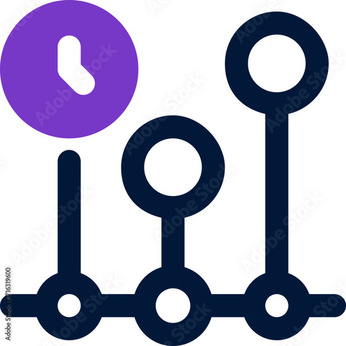 timeline duotone icon. Sleek and modern vector icon for websites, mobile apps, marketing materials, and corporate design. Fully scalable and ready to use.