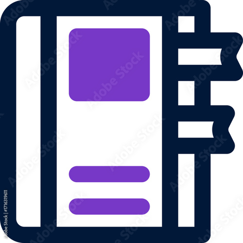 notebook duotone icon. Sleek and modern vector icon for websites, mobile apps, marketing materials, and corporate design. Fully scalable and ready to use.