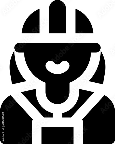 engineer glyph icon. Strong and solid vector icon for websites, mobile interfaces, presentations, and visual branding. High quality and easy to edit.