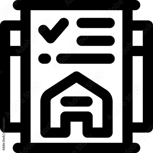 estate planning line icon. Clean and minimalist vector icon for websites, mobile apps, presentations, and logos. Fully scalable and customizable for any project.