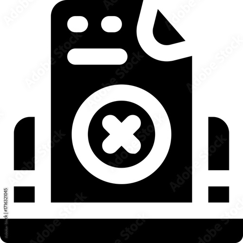 disagreement glyph icon. Strong and solid vector icon for websites, mobile interfaces, presentations, and visual branding. High quality and easy to edit.