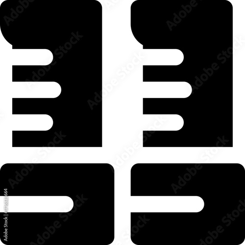 graduated cylinder glyph icon. Strong and solid vector icon for websites, mobile interfaces, presentations, and visual branding. High quality and easy to edit.