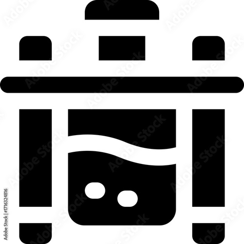 bioreactor glyph icon. Strong and solid vector icon for websites, mobile interfaces, presentations, and visual branding. High quality and easy to edit.