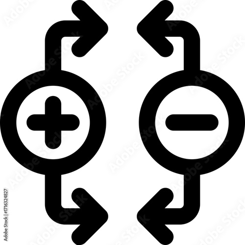 magnet line icon. Clean and minimalist vector icon for websites, mobile apps, presentations, and logos. Fully scalable and customizable for any project.