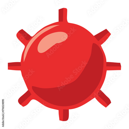 HIV virus icon. Editable color vector