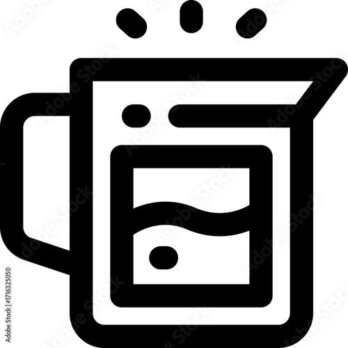 measuring jug line icon. Clean and minimalist vector icon for websites, mobile apps, presentations, and logos. Fully scalable and customizable for any project.