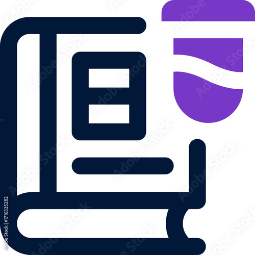 book duotone icon. Sleek and modern vector icon for websites, mobile apps, marketing materials, and corporate design. Fully scalable and ready to use.