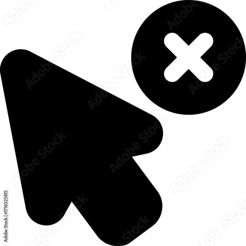 delete glyph icon. Strong and solid vector icon for websites, mobile interfaces, presentations, and visual branding. High quality and easy to edit.