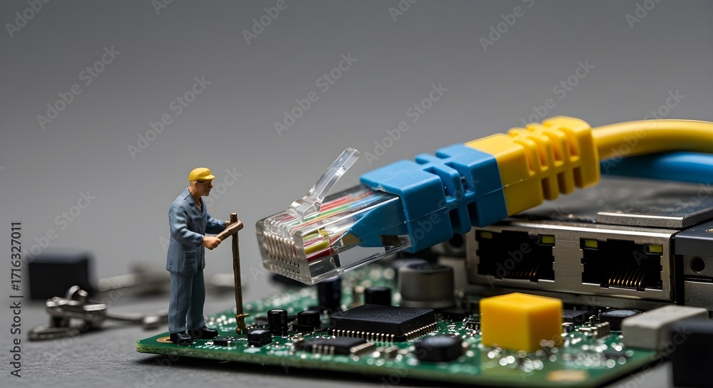 Fototapeta premium Imaginary LEGO city builders crafting a vibrant urban landscape.