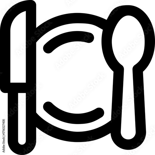 meal line icon. Clean and minimalist vector icon for websites, mobile apps, presentations, and logos. Fully scalable and customizable for any project.