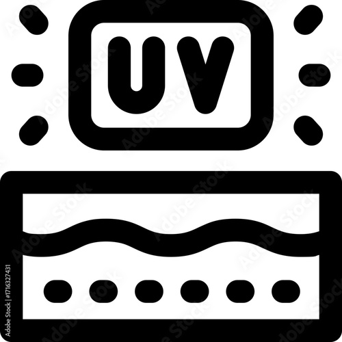 uv protection line icon. Clean and minimalist vector icon for websites, mobile apps, presentations, and logos. Fully scalable and customizable for any project.