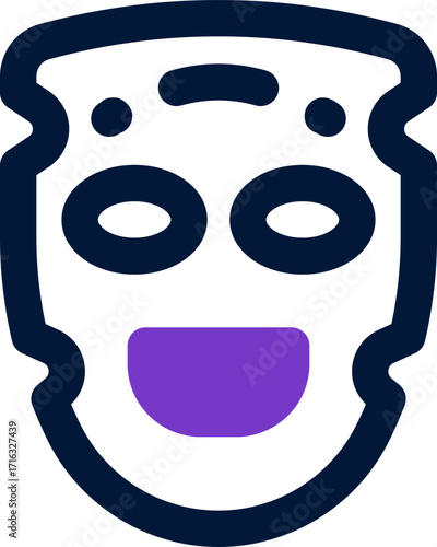 face mask duotone icon. Sleek and modern vector icon for websites, mobile apps, marketing materials, and corporate design. Fully scalable and ready to use.