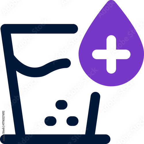 water duotone icon. Sleek and modern vector icon for websites, mobile apps, marketing materials, and corporate design. Fully scalable and ready to use.