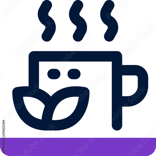 herbal tea duotone icon. Sleek and modern vector icon for websites, mobile apps, marketing materials, and corporate design. Fully scalable and ready to use.