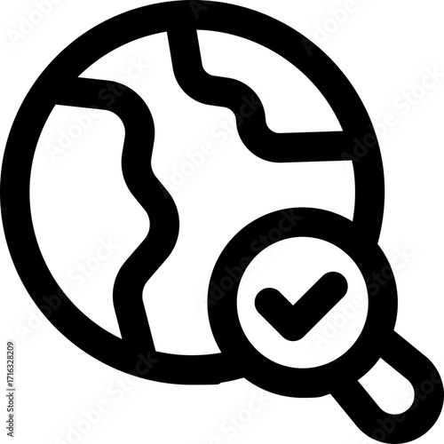 exploration line icon. Clean and minimalist vector icon for websites, mobile apps, presentations, and logos. Fully scalable and customizable for any project.