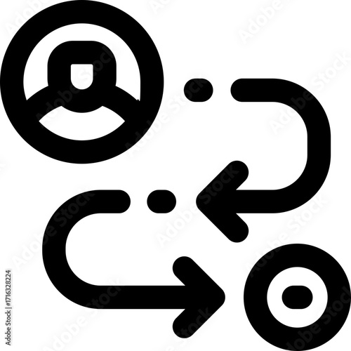 journey line icon. Clean and minimalist vector icon for websites, mobile apps, presentations, and logos. Fully scalable and customizable for any project.