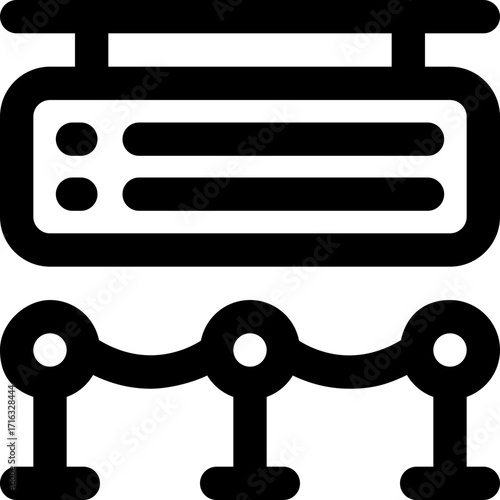 station line icon. Clean and minimalist vector icon for websites, mobile apps, presentations, and logos. Fully scalable and customizable for any project.