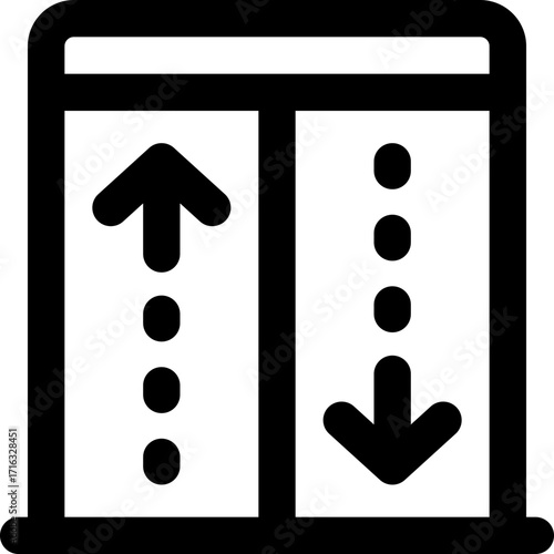 elevator line icon. Clean and minimalist vector icon for websites, mobile apps, presentations, and logos. Fully scalable and customizable for any project.