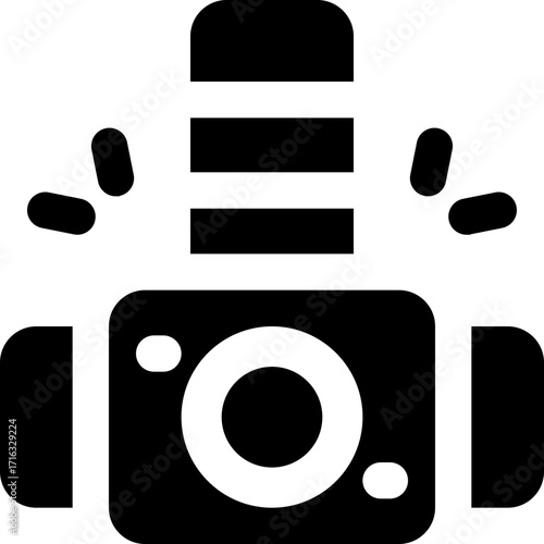 headlamp glyph icon. Strong and solid vector icon for websites, mobile interfaces, presentations, and visual branding. High quality and easy to edit.