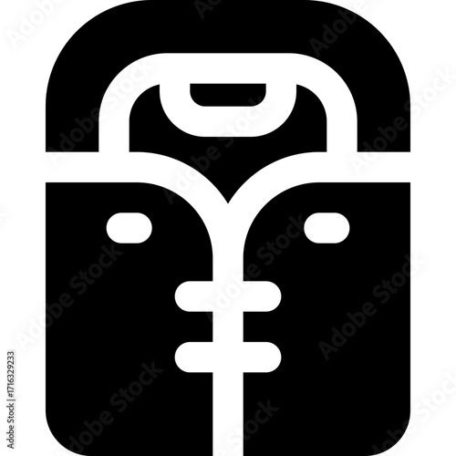 sleeping bag glyph icon. Strong and solid vector icon for websites, mobile interfaces, presentations, and visual branding. High quality and easy to edit.