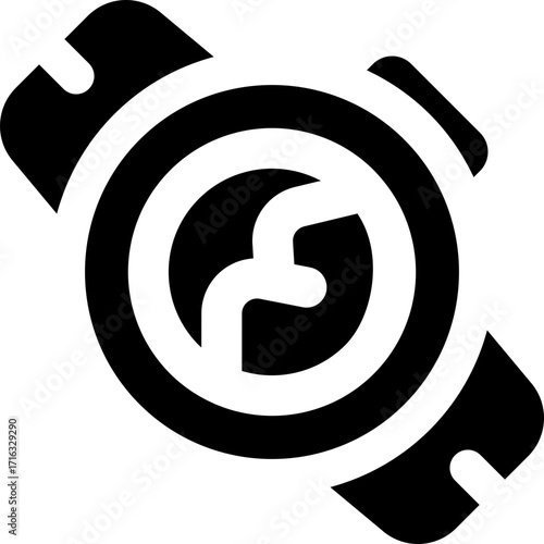 smartwatch glyph icon. Strong and solid vector icon for websites, mobile interfaces, presentations, and visual branding. High quality and easy to edit.