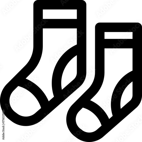 sock line icon. Clean and minimalist vector icon for websites, mobile apps, presentations, and logos. Fully scalable and customizable for any project.