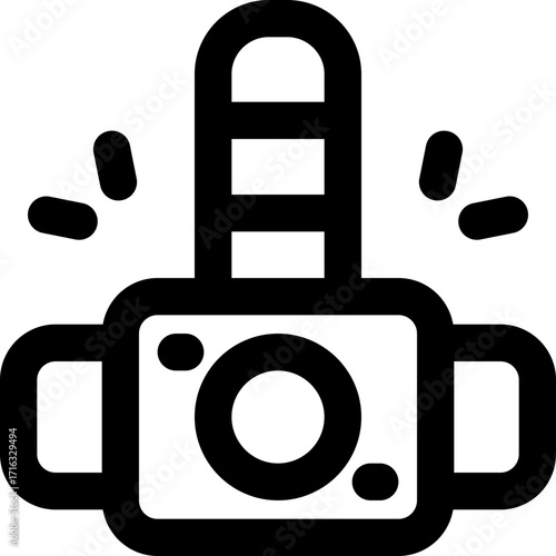 headlamp line icon. Clean and minimalist vector icon for websites, mobile apps, presentations, and logos. Fully scalable and customizable for any project.