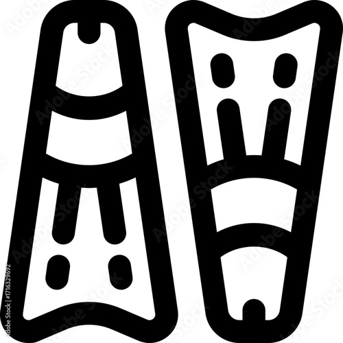 fin line icon. Clean and minimalist vector icon for websites, mobile apps, presentations, and logos. Fully scalable and customizable for any project.