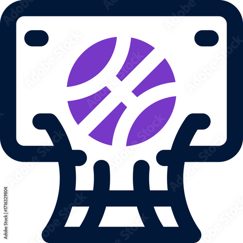 basketball duotone icon. Sleek and modern vector icon for websites, mobile apps, marketing materials, and corporate design. Fully scalable and ready to use.