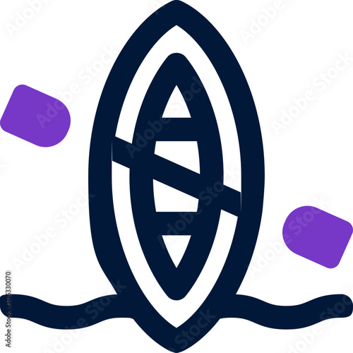 kayak duotone icon. Sleek and modern vector icon for websites, mobile apps, marketing materials, and corporate design. Fully scalable and ready to use.