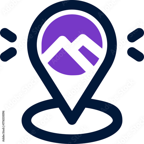 location duotone icon. Sleek and modern vector icon for websites, mobile apps, marketing materials, and corporate design. Fully scalable and ready to use.
