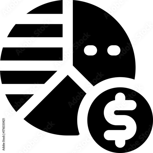 diagram glyph icon. Strong and solid vector icon for websites, mobile interfaces, presentations, and visual branding. High quality and easy to edit.