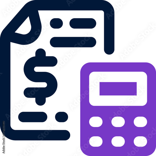 accounting duotone icon. Sleek and modern vector icon for websites, mobile apps, marketing materials, and corporate design. Fully scalable and ready to use.