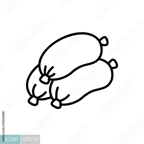 Sausages or Bratwurst Outline Icon