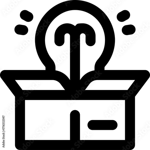 new product line icon. Clean and minimalist vector icon for websites, mobile apps, presentations, and logos. Fully scalable and customizable for any project.