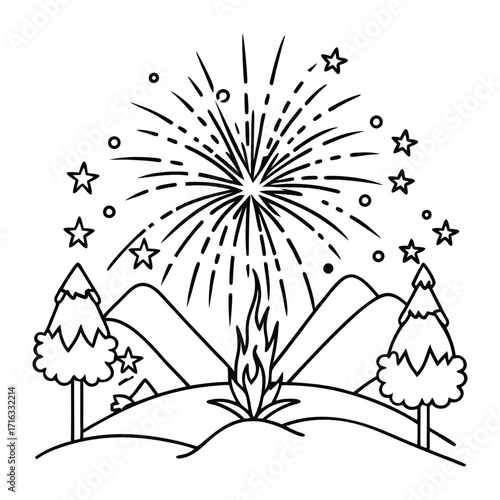 Emberlight, kids line art doodle pattern design t shirt silhouette and vector, intricate line art design, relaxing printable, high-quality illustration for stress relief, art therapy activity.