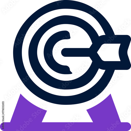 target duotone icon. Sleek and modern vector icon for websites, mobile apps, marketing materials, and corporate design. Fully scalable and ready to use.