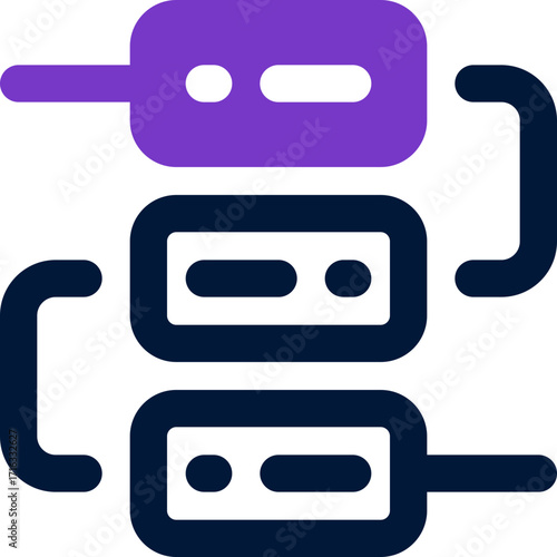 workflow duotone icon. Sleek and modern vector icon for websites, mobile apps, marketing materials, and corporate design. Fully scalable and ready to use.