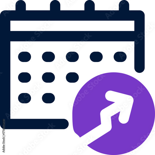 schedule duotone icon. Sleek and modern vector icon for websites, mobile apps, marketing materials, and corporate design. Fully scalable and ready to use.