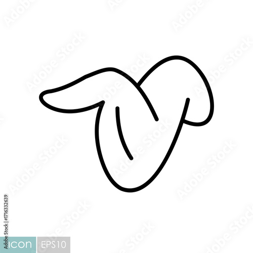 Chicken or Duck Wing Vector Icon