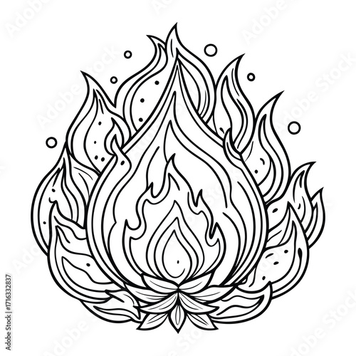 Emberlight, kids line art doodle pattern design t shirt silhouette and vector, intricate line art design, relaxing printable, high-quality illustration for stress relief, art therapy activity.