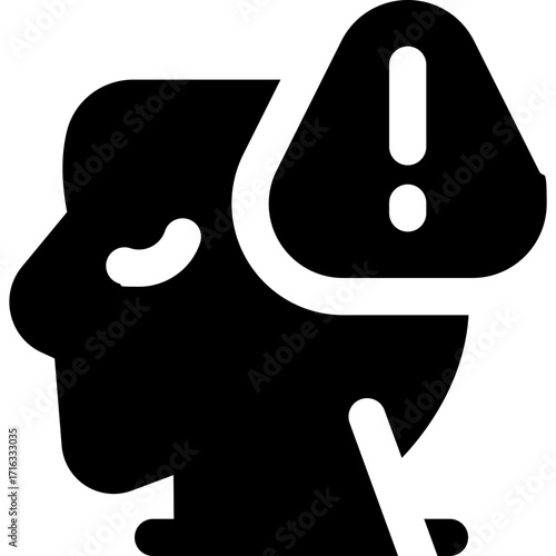 risk glyph icon. Strong and solid vector icon for websites, mobile interfaces, presentations, and visual branding. High quality and easy to edit.