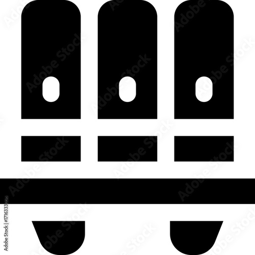 book shelf glyph icon. Strong and solid vector icon for websites, mobile interfaces, presentations, and visual branding. High quality and easy to edit.