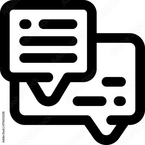 chat line icon. Clean and minimalist vector icon for websites, mobile apps, presentations, and logos. Fully scalable and customizable for any project.